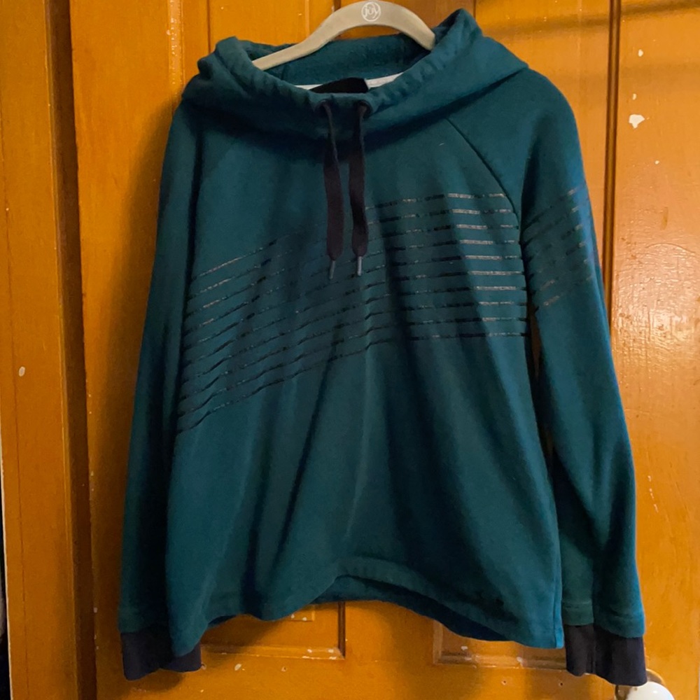 women’s Under Armour cowl neck loose neck sweatshirt fleece lined size medium